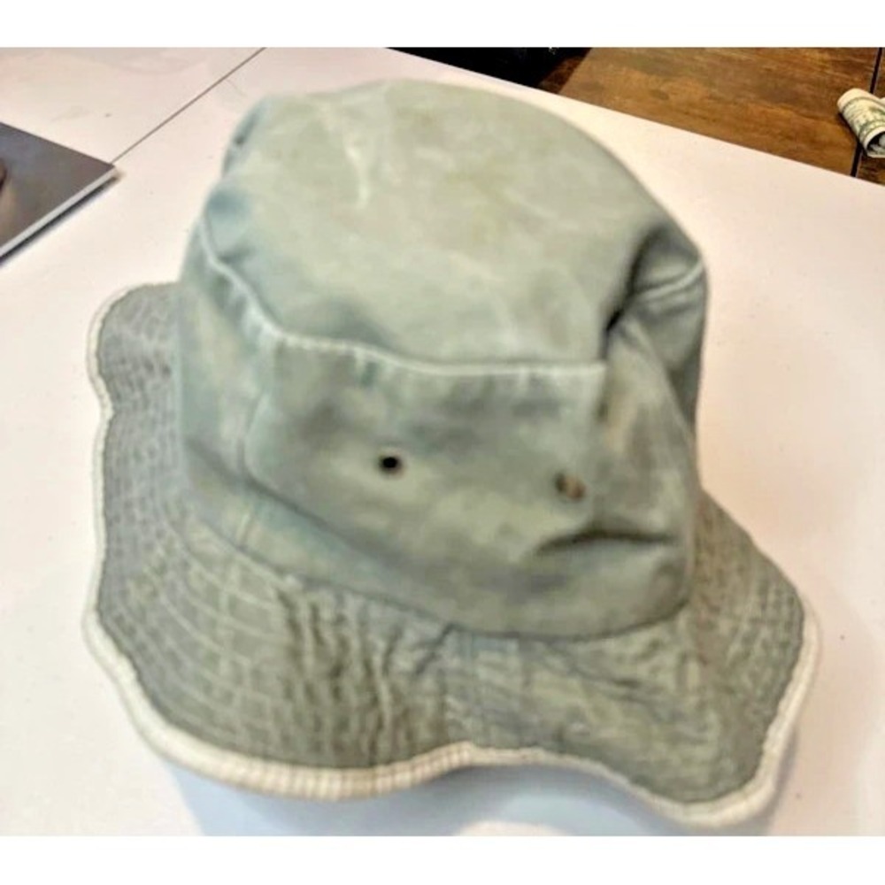 JHats vintage twill stone-washed sage green crown bucket hat